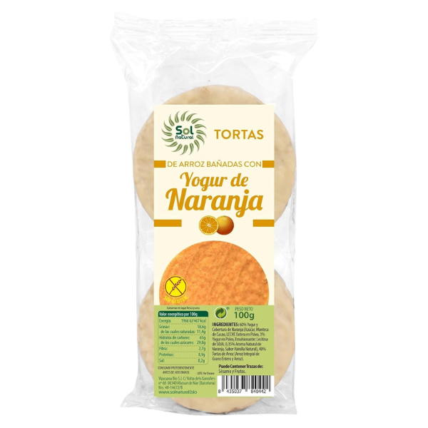 TORTAS ARROZ YOGUR/NARANJA 100gr