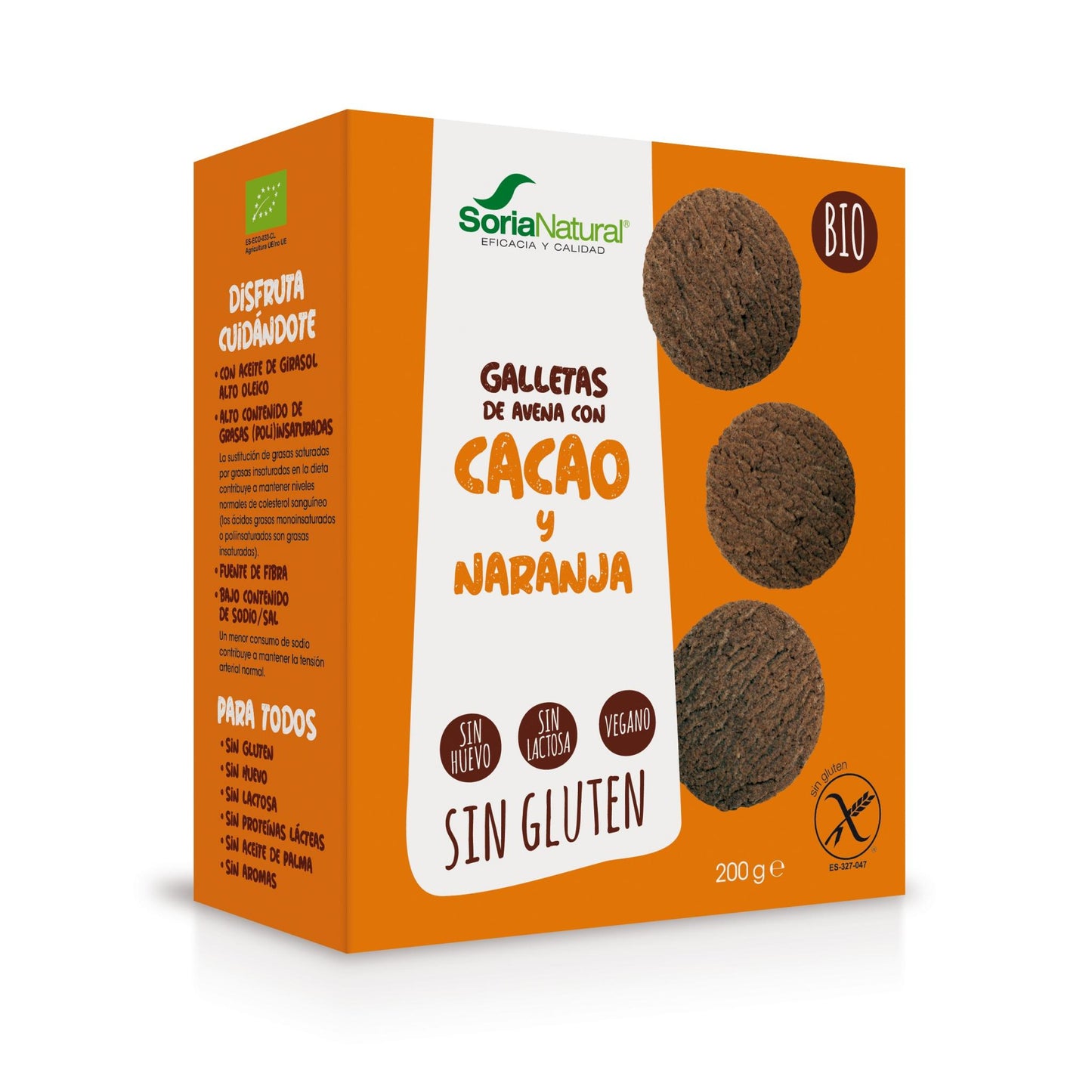 GALLETAS AVENA CACACO/NARANJA 200gr