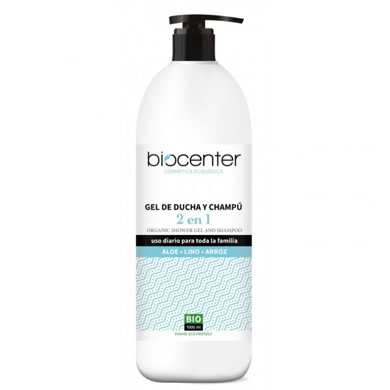 GEL/CHAMPÚ 2 EN 1 USO FRECUENTE 1L (ALOE, LINO, ARROZ)