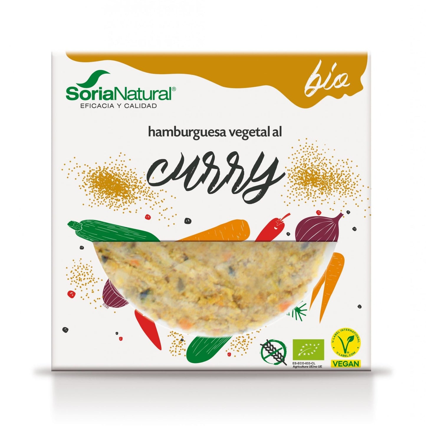 HAMBURGUESA VEGETAL CURRY 200gr