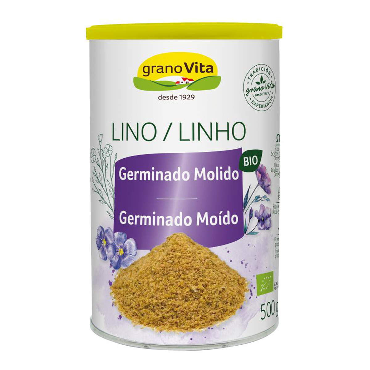 LINO GERMINADO MOLIDO BIO GRANOVITA 500gr