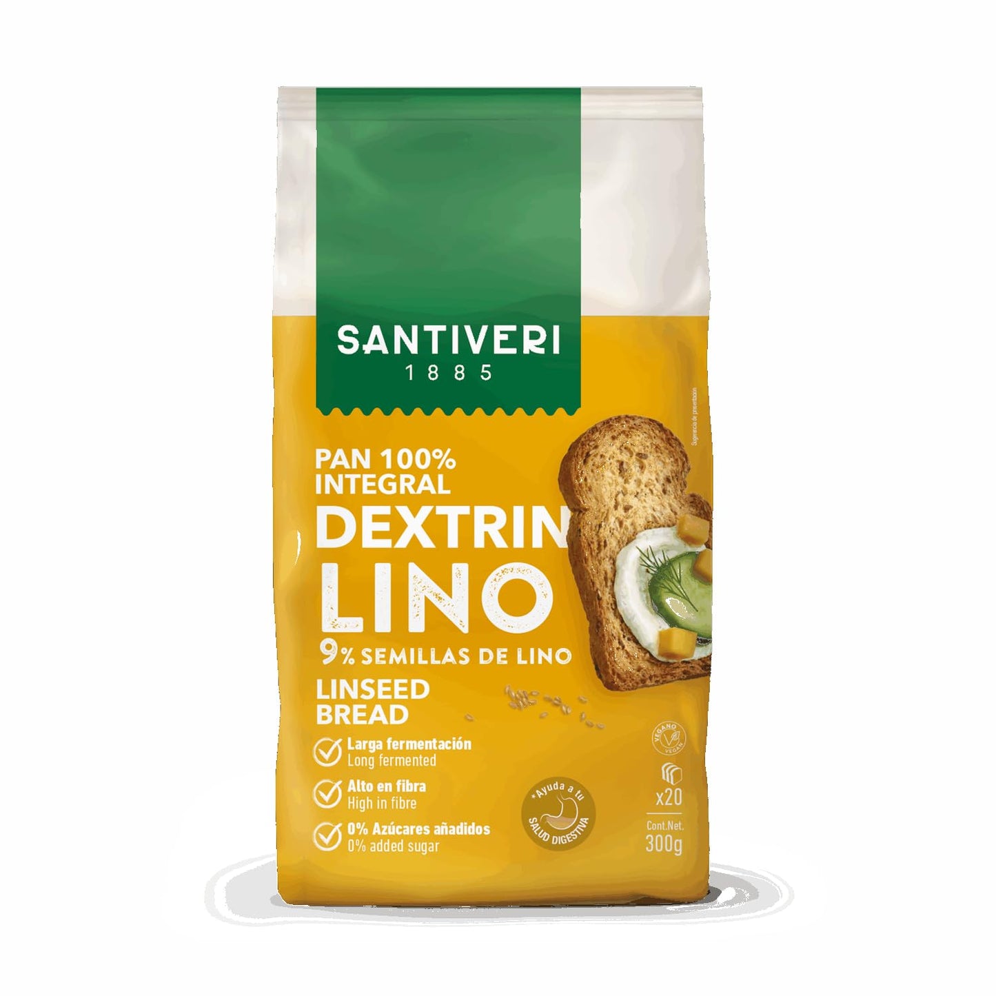 PAN DEXTRIN C/SEMILLAS LINO 300gr