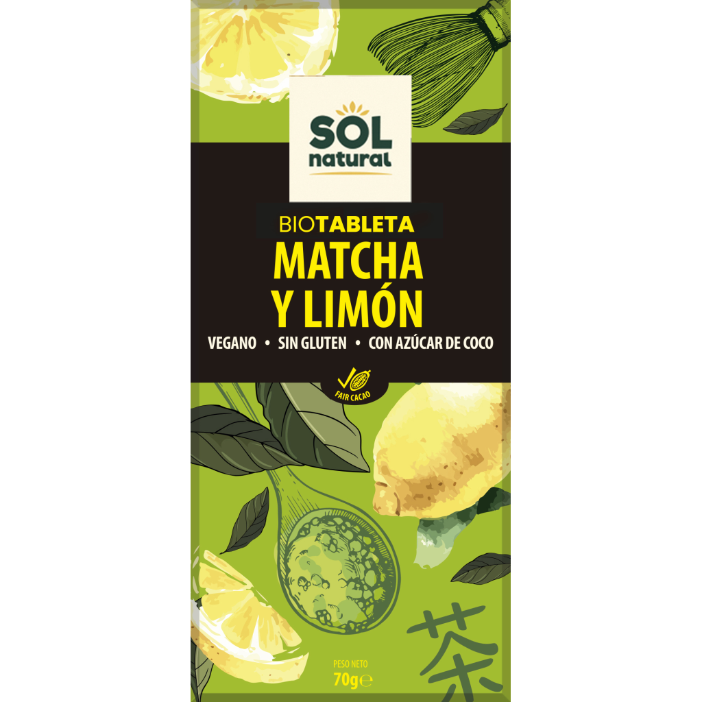 TABL.CHOCOLATE TE MATCHA /LIMON 70gr