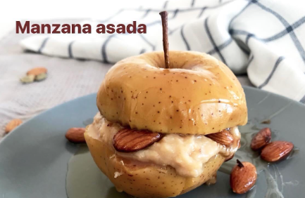 Manzana asada con caramelo miso!!!