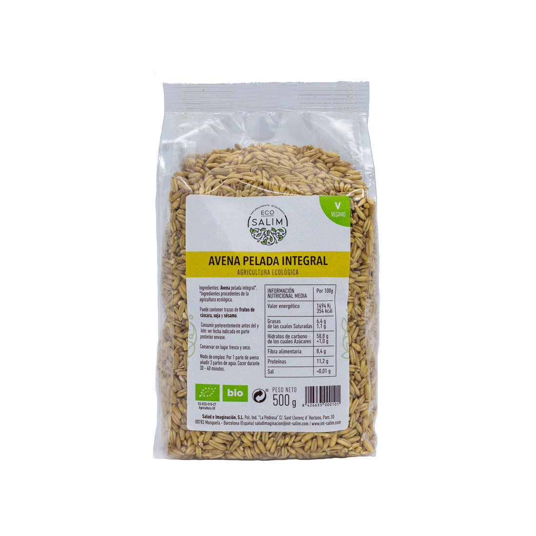 AVENA PELADA INTEGRAL 500gr