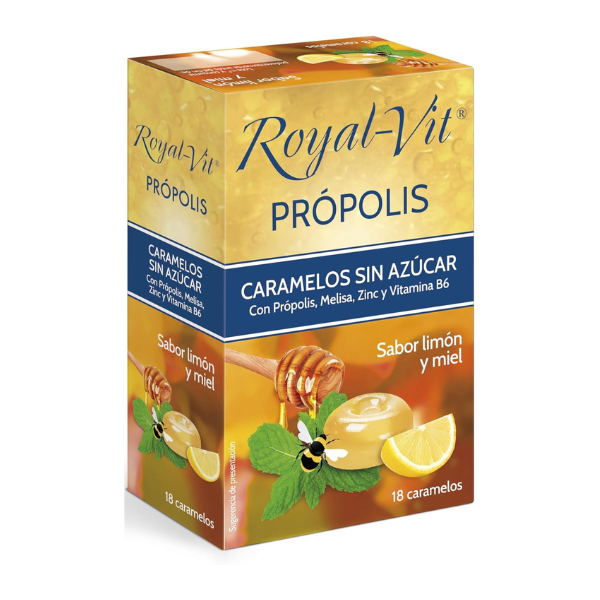 CARAMELOS PROPOLIS S/AZÚCAR  LIMÓN 18caramelos