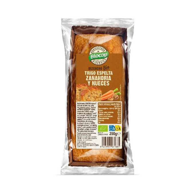 BIZCOCHO ESPELTA ZANAHORIA/NUECES 250gr