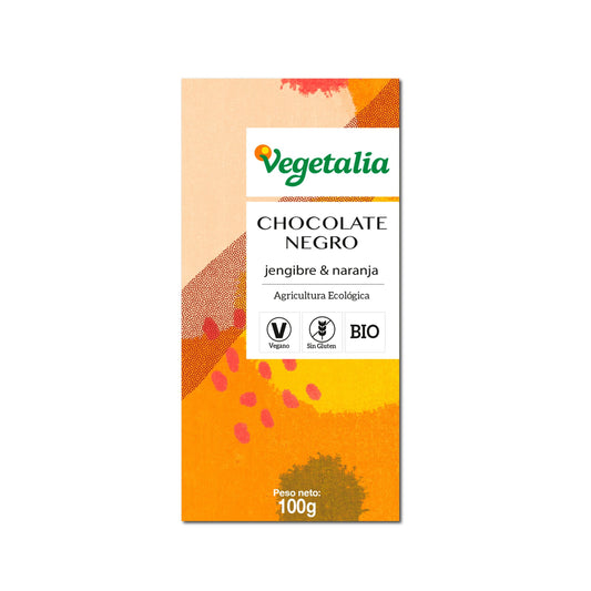 CHOCOLATE NEGRO 100GR JENGIBRE/NARANJA