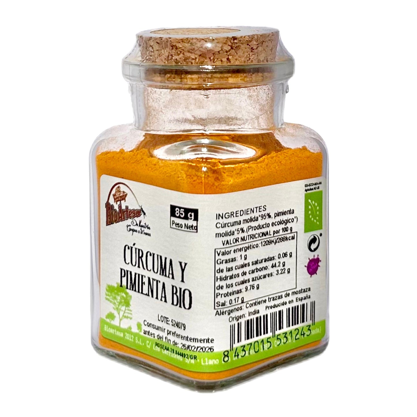 CURCUMA Y PIMIENTA BIO 85gr