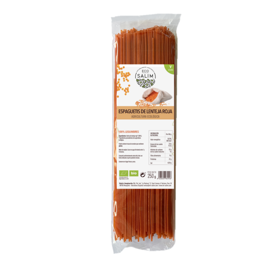 ESPAGUETIS LENTEJA ROJA ECO 250gr