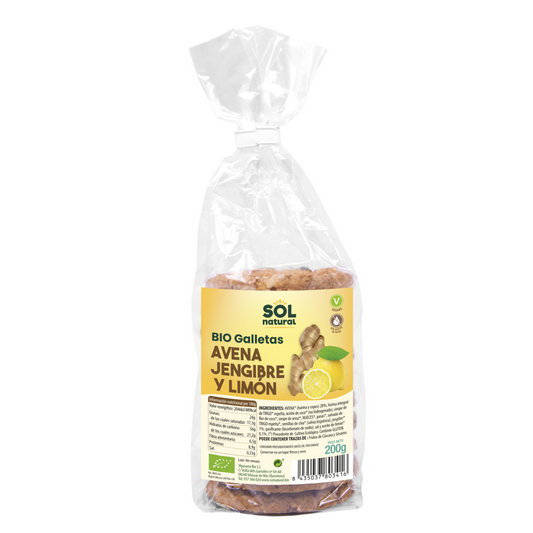 GALLETAS AVENA JENGIBRE LIMON 200gr