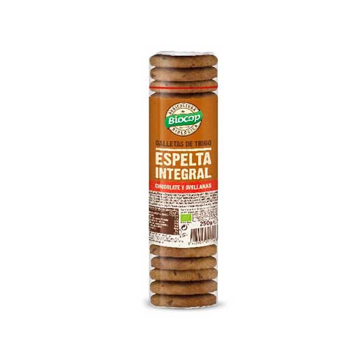 GALLETAS ESPELTA INTEGRAL CHOCO Y AVELLANA 250gr