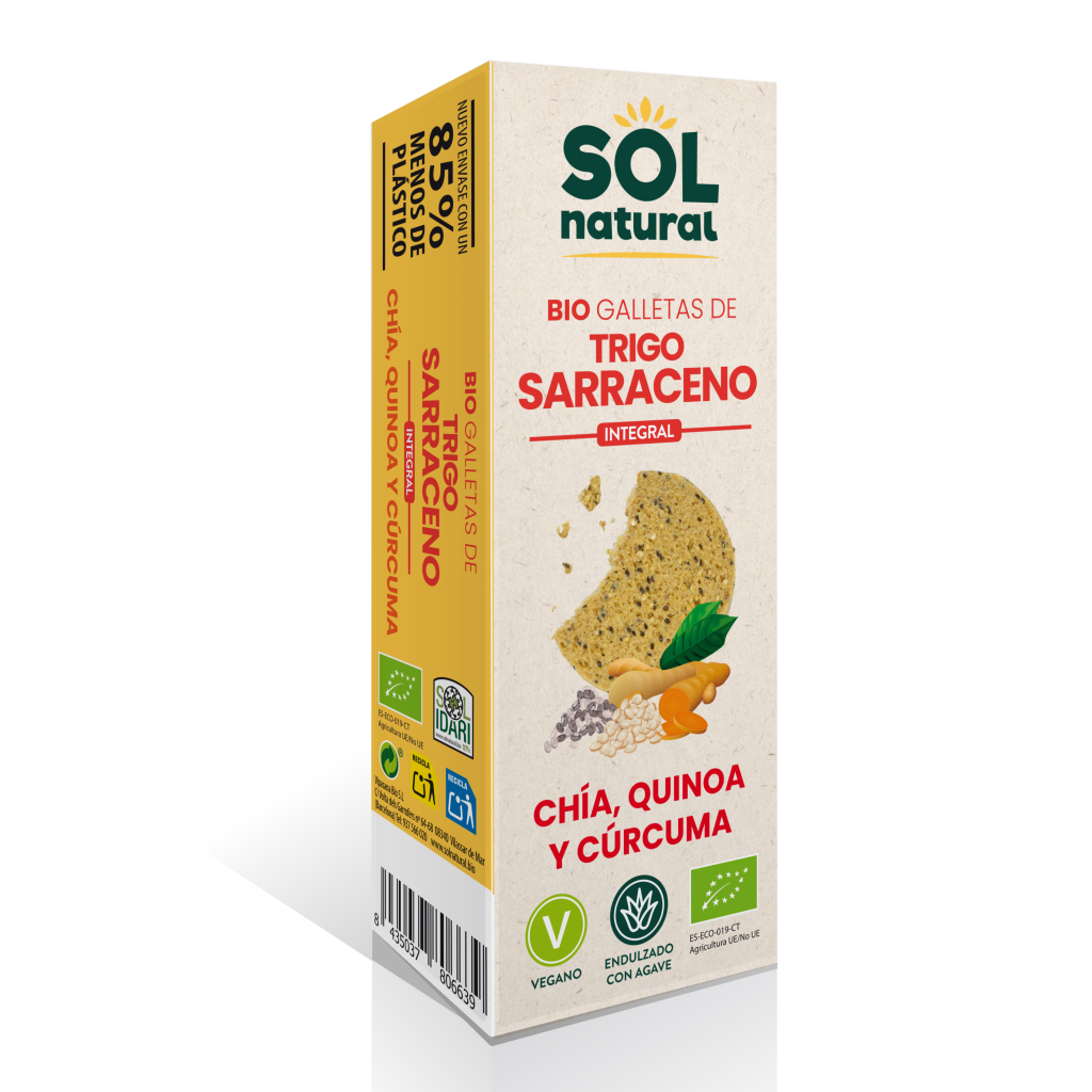 GALLETAS SARRACENO CHIA QUINOA CURCUMA 175gr