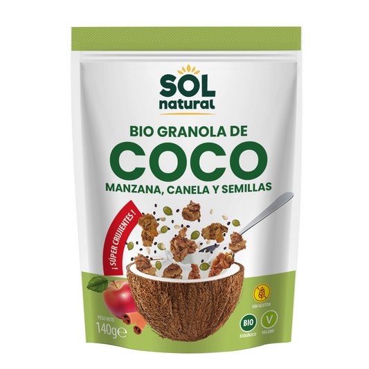 GRANOLA BIO CRUNCHY COCO/MANZANA/CANELA 140gr
