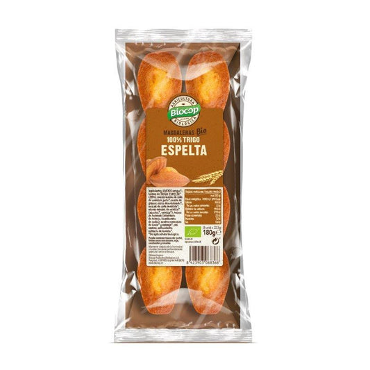 MAGDALENAS TRIGO ESPELTA BIO 180gr 8unidades
