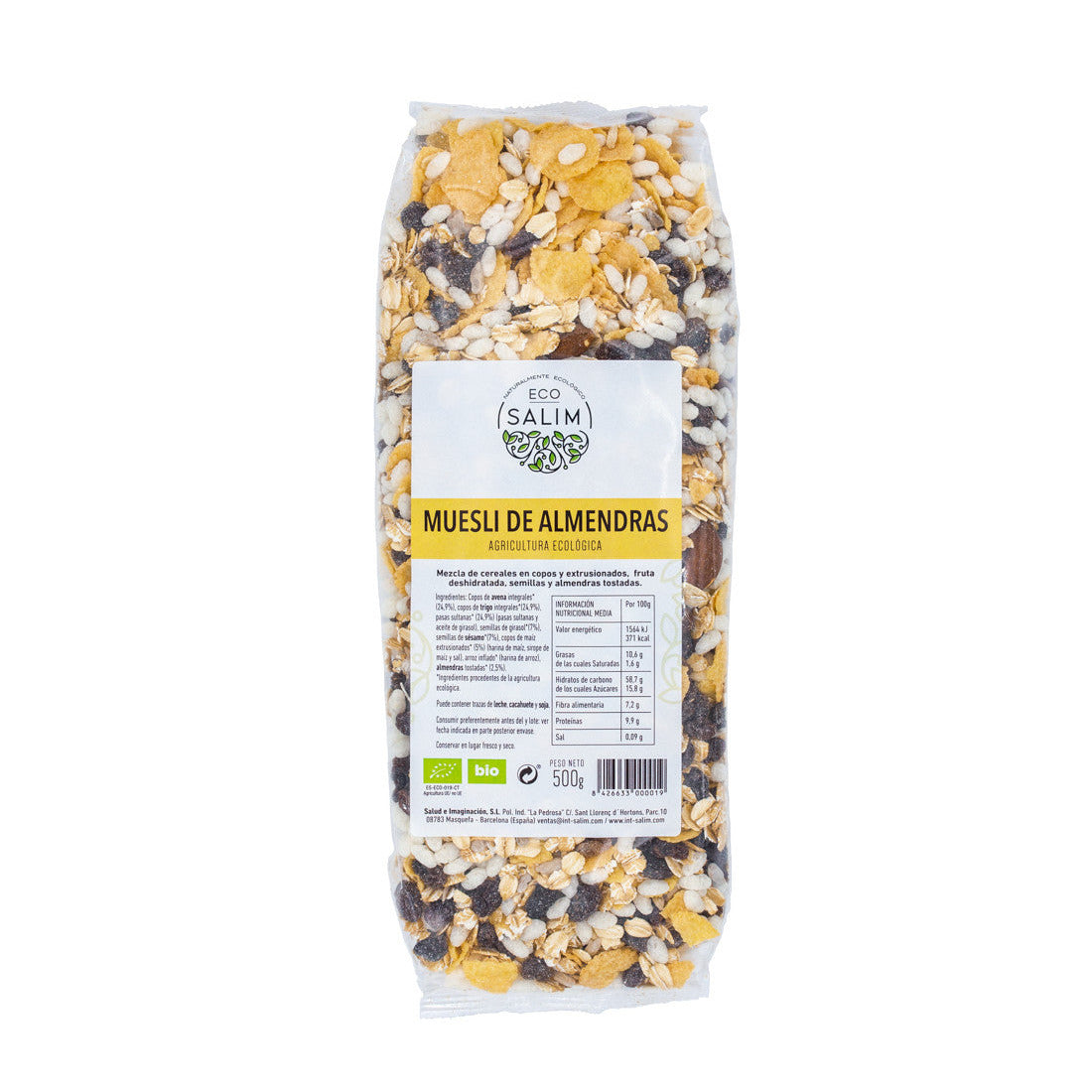 MUESLI ALMENDRAS 500GR ECO