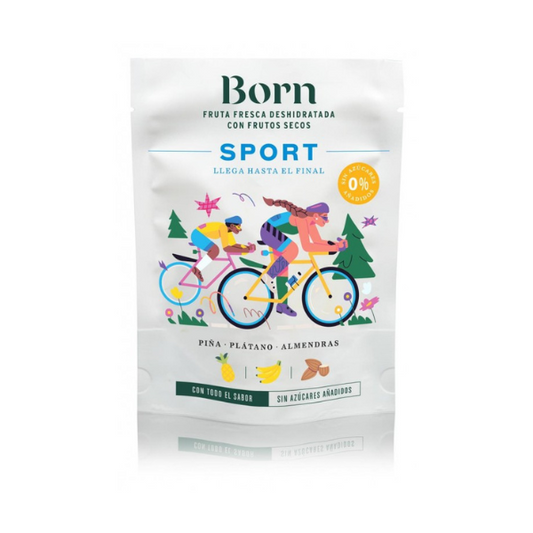 FRUTA SPORT ( PIÑA ,PLÁTANO Y ALMENDRAS) 40gr Born