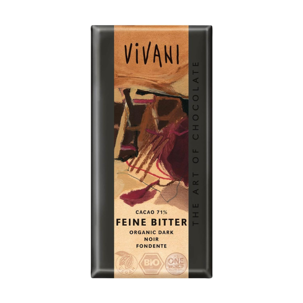 CHOCOLATE NEGRO 71% CACAO VIVANI 80gr