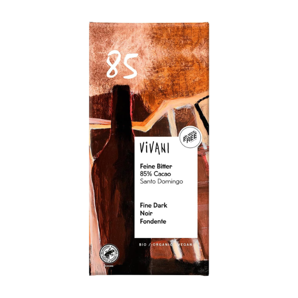 CHOCOLATE NEGRO 85% CACAO VIVANI 80gr