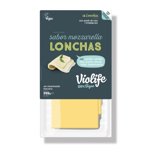 LONCHAS VEGANAS SABOR MOZARELLA 200gr