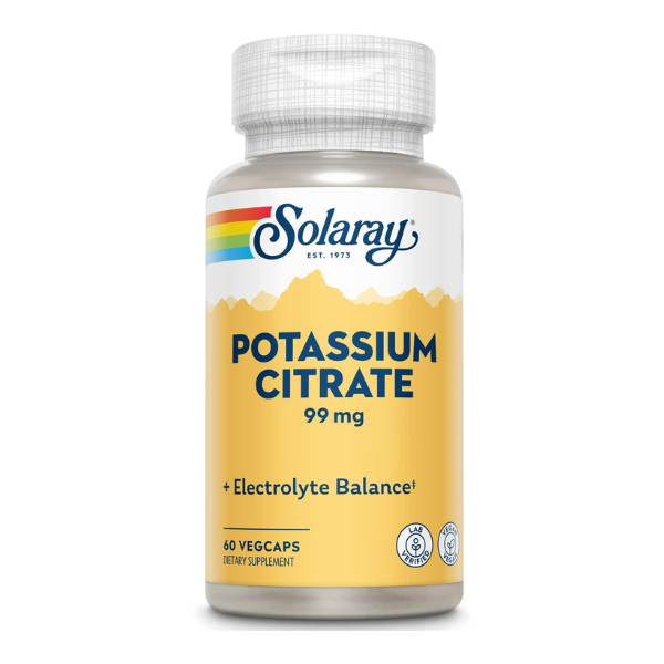 CITRATO POTASIO 99mg SOLARAY  60cápsulas
