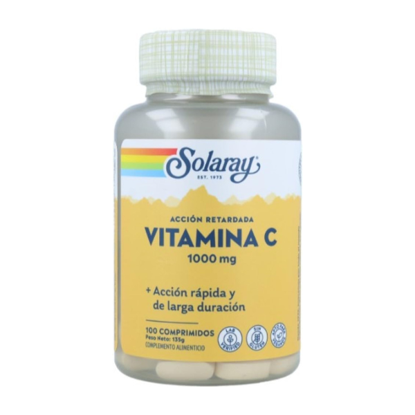 VITAMINA C 1000MG ACCION RETARDADA SOLARAY 100 comprimidos