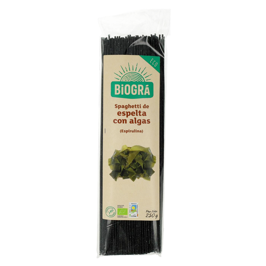 SPAGUETTI ESPELTA C/ALGAS BIOGRA 250gr