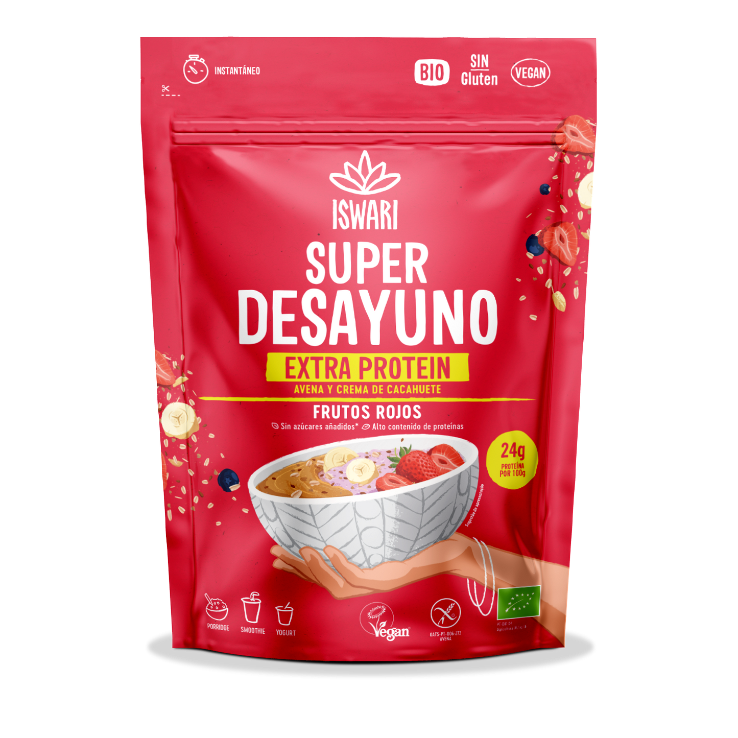 SUPER DESAYUNO EXTRA PROTEIN  FRUTOS ROJOS 360gr