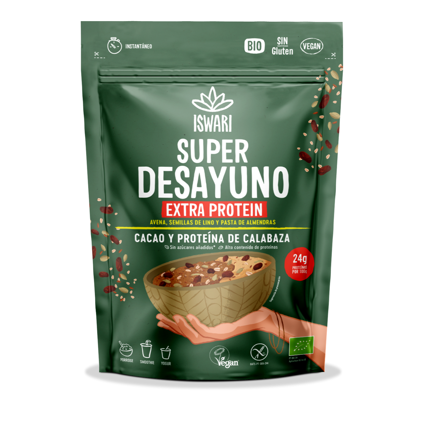 SUPER DESAYUNO EXTRA PROTEIN  CACAO/ CALABAZA 360gr