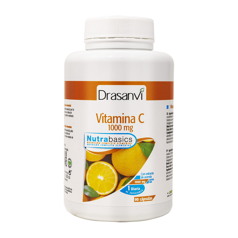 VITAMINA C 1000mg NUTRABASICS 90cápsulas