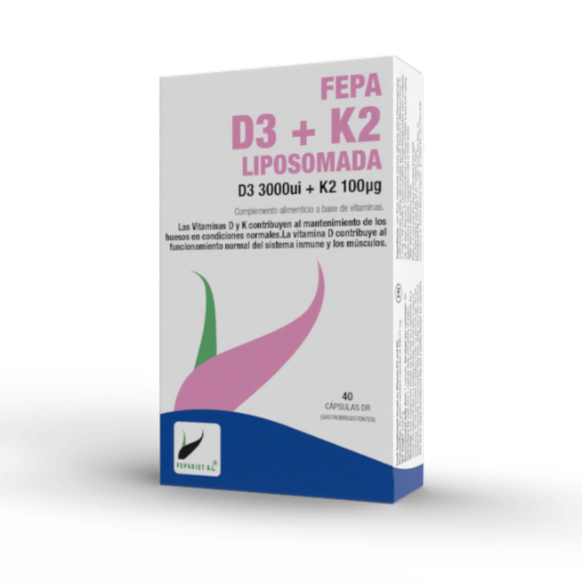 VITAMINA D3+K2 LIPOSOMADA 40cápsulas