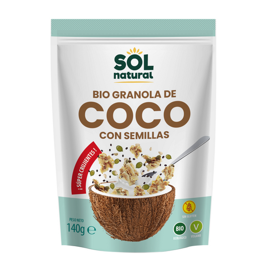 GRANOLA BIO CRUNCHY COCO/SEMILLAS 140gr
